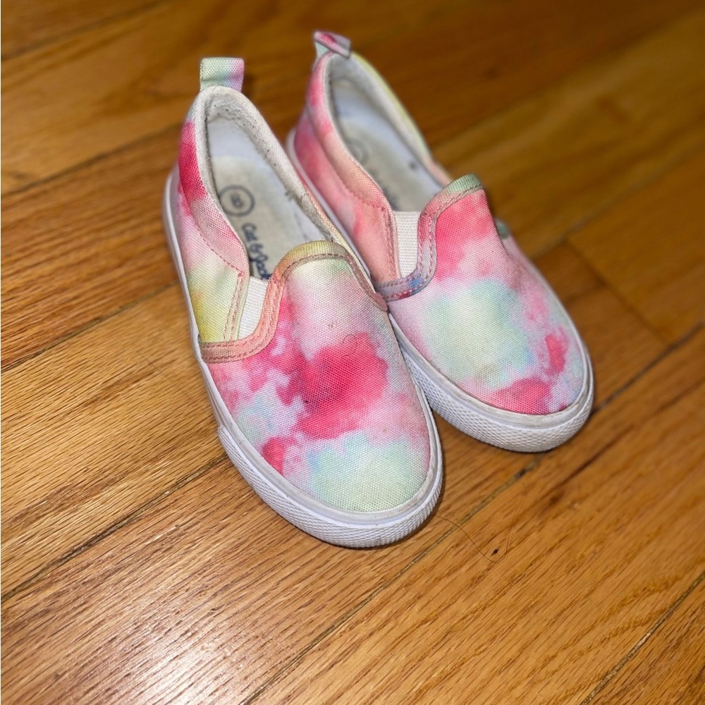 cat & jack tie dye slip on shoes size 8